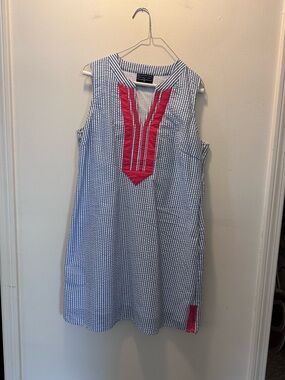 Duffield Lane Blue and White dress